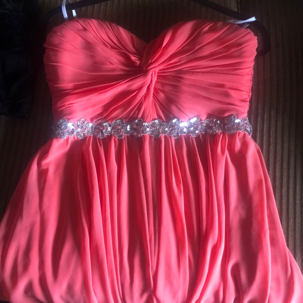 Coral flowy dress